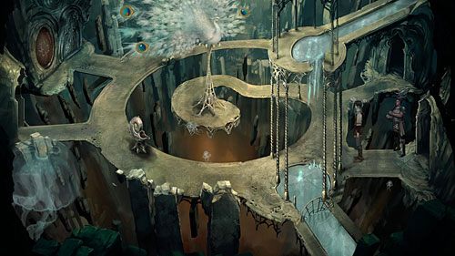 Wyjdź z komnaty królowej do centralnej części pałacu, w której na wysokim postumencie pośrodku siedzi paw (Peacock) - Three Impossible Tasks | The Dark Eye Chains of Satinav - The Dark Eye: Chains of Satinav - poradnik do gry