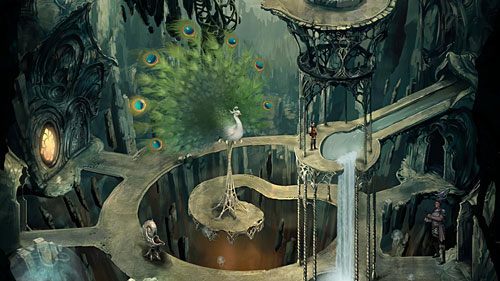 Wyjdź na zewnątrz galerii i użyj zaklęcia naprawy na rogach zabranych z rzeźby (Halves of Bow) - Three Impossible Tasks | The Dark Eye Chains of Satinav - The Dark Eye: Chains of Satinav - poradnik do gry