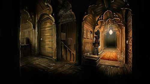 Przypatrz się uważnie trzem tabliczkom (Tablet) wiszącym na ścianie w korytarzu - Academy of Magic | The Dark Eye Chains of Satinav - The Dark Eye: Chains of Satinav - poradnik do gry