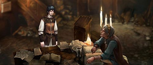 W rozmowie z Jacomo wybierz opcje (The Seers artefact), (Artefact as bait), (Change magic word), (Corvus), (Own suggestion), (Satinav), (Departure) - Academy of Magic | The Dark Eye Chains of Satinav - The Dark Eye: Chains of Satinav - poradnik do gry