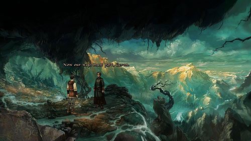 Porozmawiaj z Jacomo, a odkryjesz dużą część tajemnicy stanowiącej kanwę wydarzeń sprzed lat i dowiesz się o zapieczętowaniu wszystkich, z wyjątkiem jednego, przejść do krain wróżek, proroku i istocie zwanej Satinav, Bagnach Rozpaczy i tajemniczym potworze z bagien - New Prospects, New Old Enemies | The Dark Eye Chains of Satinav - The Dark Eye: Chains of Satinav - poradnik do gry