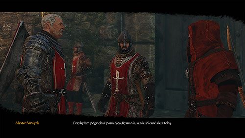 Kiedy w końcu dotrzesz pod bramy zamku, strażnik nie będzie skory żeby Cię wpuścić - Za wszystkie dni, które przeminęły (ZG) - Riverspring, Boży Gaj, Dziedziniec | Rozdział 2 - Alester Sarwyck - Gra o tron - poradnik do gry