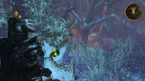 Z pomocą psiego węchu odszukaj pusty pień na pagórku obok obozowiska w punkcie [3 - Poszukiwanie skarbów (ZP) | Rozdział 3 - Mors Westford | Gra o tron - Gra o tron - poradnik do gry