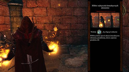 Otwórz bramę obok śpiącego strażnika i w ostatniej celi znajdź miejsce, w którym musisz użyć niedostępnej dotąd umiejętności - Widzenia Rhlorra - Wola Lwa (ZG) - Warownia Maegora, Czerwona Twierdza | Rozdział 4 - Alester Sarwyck - Gra o tron - poradnik do gry