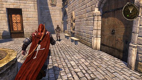 Harry pobiegnie schodami na górne uliczki miasta, a tobie na drodze często będą stawać małe grupki ludzi, które musisz zwinnie omijać - Królewskie Psy (ZG) - Czerwona Twierdza, Królewska Przystań | Rozdział 6 - Alester Sarwyck - Gra o tron - poradnik do gry