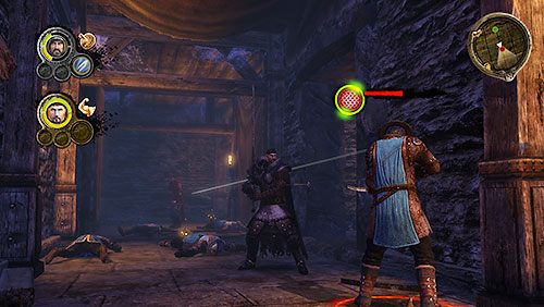 Po zejściu schodami do piwnicy zobaczysz w korytarzu samotnego żołnierza - Królewskie Psy (ZG) - Kurnik, Czerwona Twierdza | Rozdział 6 - Alester Sarwyck - Gra o tron - poradnik do gry