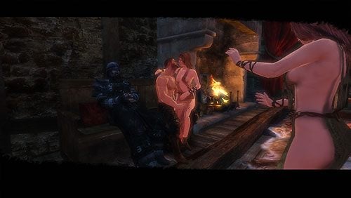 Zejdź na niższy poziom zamtuza i wejdź do pokoju w którym zdrajcy Nocnej Straży zażywają ciepła kobiecych ciał - Bezpański pies (ZG) - Tunele Moles Town | Rozdział 7 - Mors Westford - Gra o tron - poradnik do gry