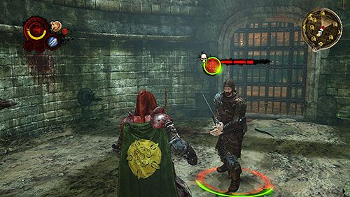 Zanim rozpoczniesz walkę z trzecim przeciwnikiem, zaczepi Cię strażnik areny, jego brat - Krew i piach (ZP) | Rozdział 8 - Alester Sarwyck | Gra o tron - Gra o tron - poradnik do gry