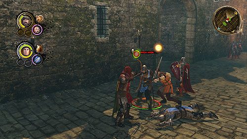 Tuż przed bramą zamku zaatakuje Cię jeszcze jedna grupka niebieskich - Obrączki i łańcuchy (ZP) | Rozdział 8 - Alester Sarwyck | Gra o tron - Gra o tron - poradnik do gry