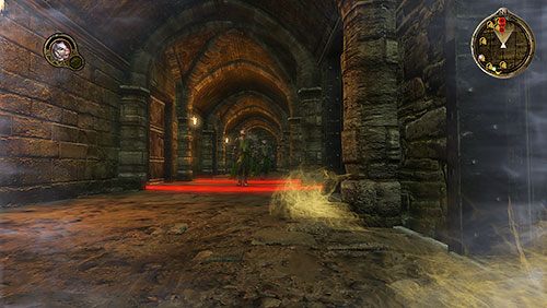 Sekretnymi korytarzami i dziurami w ścianach dotrzesz do wschodniego korytarza, patrolowanego przez dwóch żołnierzy - Obietnica (ZG) - Lochy Leśnej Warowni | Rozdział 9 - Mors Westford | Gra o tron - Gra o tron - poradnik do gry