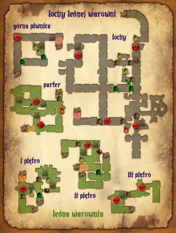 Punkt 1 - Rozstaje (ZG) - Lochy Leśnej Warowni | Rozdział 10 - Alester Sarwyck - Gra o tron - poradnik do gry