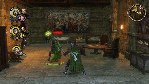 Pierwszego przeciwnika na kolejnym piętrze będziesz mógł zagryźć psem Morsa, lub wedle uznania po prostu go zaszlachtować - Rozstaje (ZG) - Lochy Leśnej Warowni | Rozdział 10 - Alester Sarwyck - Gra o tron - poradnik do gry