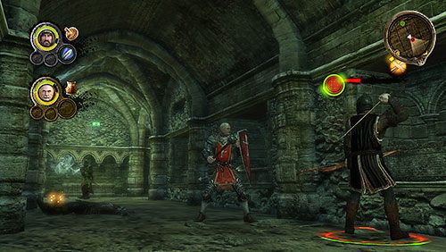 Kolejną grupkę wrogów spotkasz przy następnym rozwidleniu, pod zamkniętą bramą - Ogień zwalczaj ogniem (ZG) - Tunele pod Riverspring | Rozdział 12 - Mors i Alester - Gra o tron - poradnik do gry