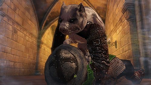 Zagryź strażnika, który stoi psu na przeszkodzie i już w ludzkiej skórze prześliźnij się tą samą trasą do sali jadalnej - Okowy (ZG) - Riverspring, Leśna Warownia | Rozdział 13 - Mors i Alester - Gra o tron - poradnik do gry