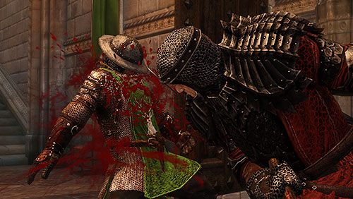 Po śmierci Desmonda do sali wbiegną jeszcze niedobitki ludzi Harltona - Okowy (ZG) - Riverspring, Leśna Warownia | Rozdział 13 - Mors i Alester - Gra o tron - poradnik do gry