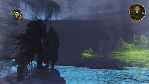 W lesie nie ma nic interesującego, więc pobiegnij od razu w kierunku zabudowań Moles Town - Nie taki dziki (ZP) | Rozdział 13 - Mors i Alester | Gra o tron - Gra o tron - poradnik do gry