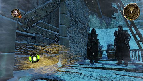 Zapach doprowadzi Cię do domu Mylesa, obok którego stoi dwóch strażników - Rytuały i litanie (ZP) | Rozdział 13 - Mors i Alester | Gra o tron - Gra o tron - poradnik do gry