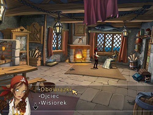 Mała Morgane nie może pójść pobawić się z przyjaciółmi, dopóki nie wypełni swoich domowych obowiązków - Domowe obowiązki - 1 - Wieści z daleka - Kapitan Morgane i legenda Złotego Żółwia - poradnik do gry