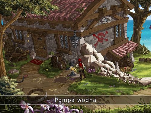Teraz spróbuj uruchomić znajdującą się przy domu pompę - niestety, gdzieś zgubiła się rączka od pompy - Domowe obowiązki - 1 - Wieści z daleka - Kapitan Morgane i legenda Złotego Żółwia - poradnik do gry