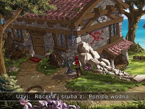 Śrubę połącz w ekwipunku z rączką pompy i całość zamontuj na pompie - Domowe obowiązki - 1 - Wieści z daleka - Kapitan Morgane i legenda Złotego Żółwia - poradnik do gry