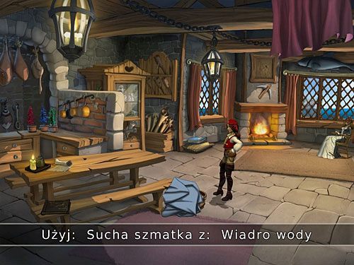 Następnie zamocz szmatkę w cebrze pełnym wody - Domowe obowiązki - 1 - Wieści z daleka - Kapitan Morgane i legenda Złotego Żółwia - poradnik do gry
