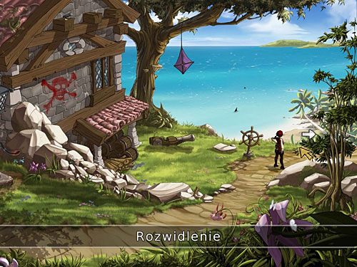 Wyjdź z domu i maszeruj na rozwidlenie (kursor kierunkowy po prawej) ewentualnie skorzystaj z mapy (druga od góry z opcji w menu) - Czas zabawy! - 1 - Wieści z daleka - Kapitan Morgane i legenda Złotego Żółwia - poradnik do gry