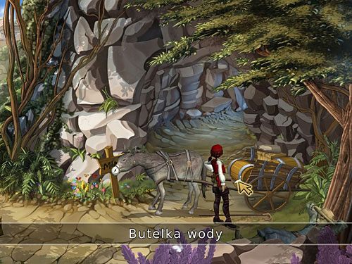 Zauważ, że przy beczce z przodu wozu znajduje się pękata szklana butelka z wodą - Spotkaj się z tatką - 1 - Wieści z daleka - Kapitan Morgane i legenda Złotego Żółwia - poradnik do gry