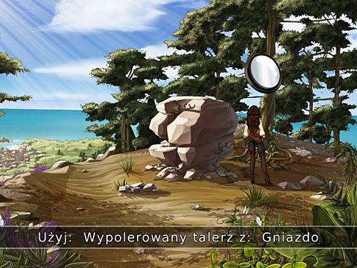 Tu zainteresuj się gniazdem na drzewie, w którym ulokuj wypolerowany talerz - Nowi członkowie załogi - Razzo - 2 - W roli kapitana - Kapitan Morgane i legenda Złotego Żółwia - poradnik do gry