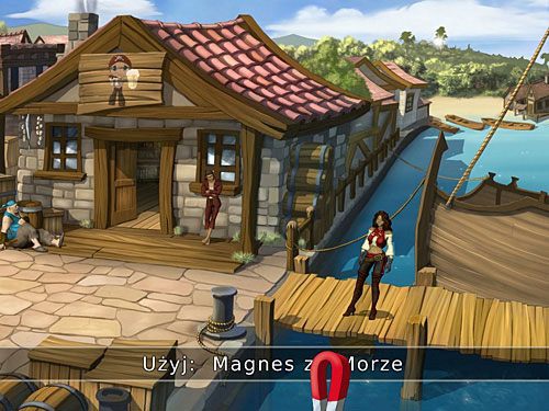 Użyj go do wydostania miecza Arno z morza (poniżej pomostu) - Nowi członkowie załogi - Razzo - 2 - W roli kapitana - Kapitan Morgane i legenda Złotego Żółwia - poradnik do gry