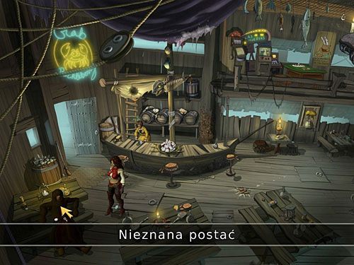 Informację tę potwierdzi tajemniczy mężczyzna w kapturze (zagadnij go), siedzący nieopodal drzwi wejściowych - Wuj Eduardo (1) - 3 - Śladami Złotego Żółwia - Kapitan Morgane i legenda Złotego Żółwia - poradnik do gry