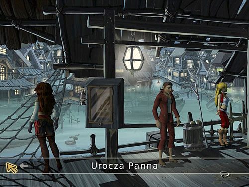 Opuść więc karczmę i maszeruj do końca w lewo, by powrócić na pokład Uroczej Panny - Mapa Wyspy Krabów - 3 - Śladami Złotego Żółwia - Kapitan Morgane i legenda Złotego Żółwia - poradnik do gry