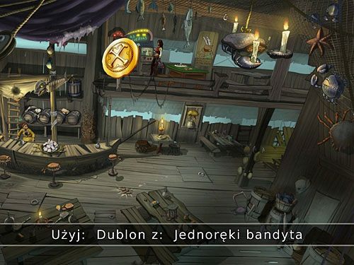 Wracaj do karczmy i wrzuć dublona do automatu - Mapa Wyspy Krabów - 3 - Śladami Złotego Żółwia - Kapitan Morgane i legenda Złotego Żółwia - poradnik do gry
