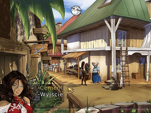 Maszeruj na górny rynek (schodami najbardziej po lewej), gdzie Sancha już stoi przy swoim straganie - Pęknięty dzwonek - 4 - Mroczne niebezpieczeństwo - Kapitan Morgane i legenda Złotego Żółwia - poradnik do gry