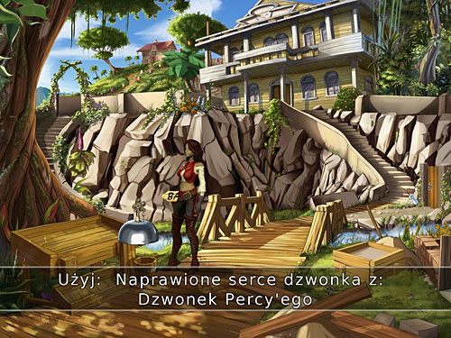 Teraz już tylko połącz je w ekwipunku z posiadaną spinką do włosów i możesz zainstalować je z powrotem na straganie Percy'ego - Pęknięty dzwonek - 4 - Mroczne niebezpieczeństwo - Kapitan Morgane i legenda Złotego Żółwia - poradnik do gry