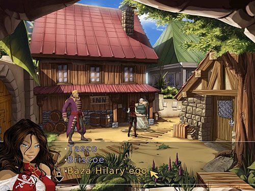 Teraz na temat bazy Hilary'ego zagadnij Vasco - karczmarz nie wie, gdzie ona jest, ale wręczy Morgane przedmiot, który Simpkins upuścił, gdy przechodził obok niego - to sporych rozmiarów skorupka jaja - Gdzie jest Briscoe (1) - 4 - Mroczne niebezpieczeństwo - Kapitan Morgane i legenda Złotego Żółwia - poradnik do gry