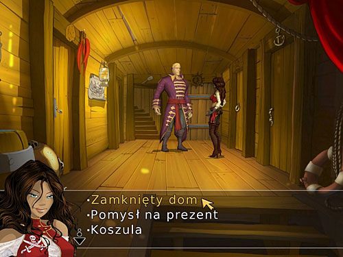 Przenieś się zatem do doków, skąd wejdź na pokład Uroczej Panny (po trapie przy straganie Nell) - Prezent ślubny (1) - 5 - Ocalić Elizabeth - Kapitan Morgane i legenda Złotego Żółwia - poradnik do gry