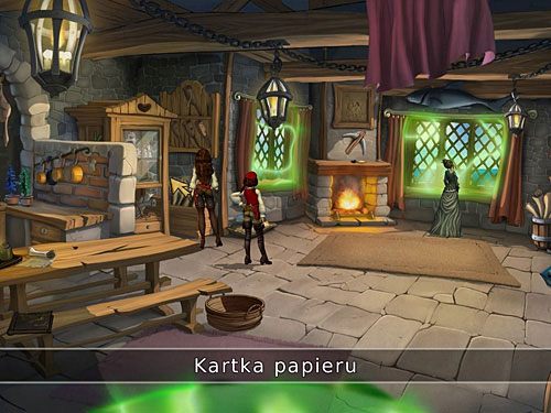 W tej sytuacji ze skrzyni obok kredensu wyjmij kartkę papieru - Niespokojny duch - 5 - Ocalić Elizabeth - Kapitan Morgane i legenda Złotego Żółwia - poradnik do gry