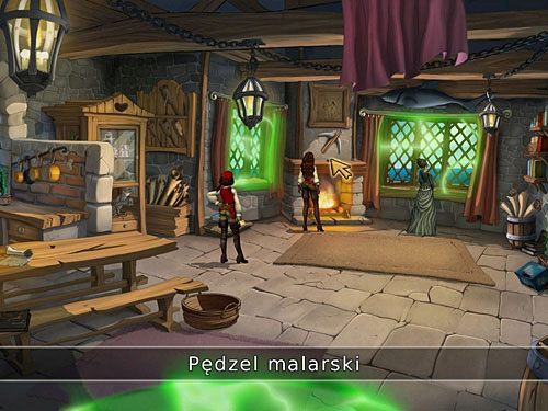 Z kolei na kominku znajdziesz pędzel malarski - Niespokojny duch - 5 - Ocalić Elizabeth - Kapitan Morgane i legenda Złotego Żółwia - poradnik do gry