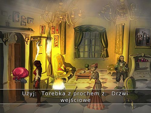 Proch z torebki wetknij w dziurkę od klucza drzwi wyjściowych - Ocalić Elizabeth (2) - 5 - Ocalić Elizabeth - Kapitan Morgane i legenda Złotego Żółwia - poradnik do gry