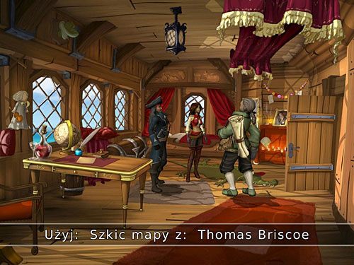 Pokaż odebrany Arno szkic mapy Thomasowi Briscoe i porozmawiaj z nim na temat Wyspy Tannera - Wyspa Tannera (1) - 6 - Wyspa Tannera - Kapitan Morgane i legenda Złotego Żółwia - poradnik do gry