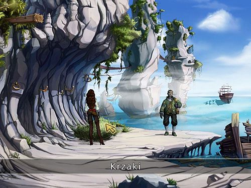 Zainteresuj się też krzakami rosnącymi przy skale (kliknij je symbolem ręki) - Wyspa Tannera (2) - 6 - Wyspa Tannera - Kapitan Morgane i legenda Złotego Żółwia - poradnik do gry