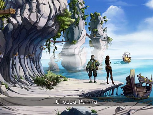 Ponieważ dziewczyna nie jest w stanie sama jej wyciągnąć, wróć na zacumowaną w oddali Uroczą Pannę i poproś o pomoc Diego - Wyspa Tannera (2) - 6 - Wyspa Tannera - Kapitan Morgane i legenda Złotego Żółwia - poradnik do gry