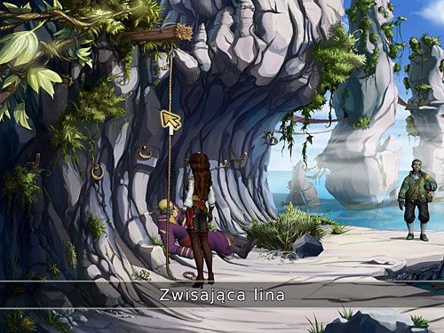 Następnie po zwisającej linie dostań się na platformę - Wyspa Tannera (2) - 6 - Wyspa Tannera - Kapitan Morgane i legenda Złotego Żółwia - poradnik do gry