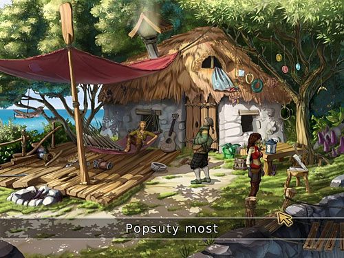 Zainteresuj się popsutym mostem wiszącym po prawej - by móc przejść dalej, musisz go naprawić - Napraw most - 6 - Wyspa Tannera - Kapitan Morgane i legenda Złotego Żółwia - poradnik do gry