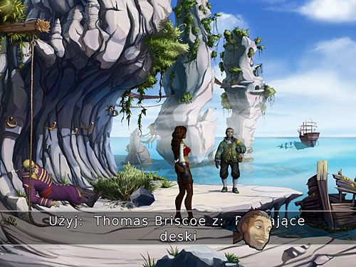 W tym celu wróć do skalistej zatoczki, gdzie nadal leży nieprzytomny Diego - Napraw most - 6 - Wyspa Tannera - Kapitan Morgane i legenda Złotego Żółwia - poradnik do gry