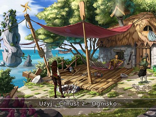 Jednak kiedy napełnisz nim ognisko i spróbujesz podpalić go zapałkami, okaże się, że zbyt duży wiatr uniemożliwia zajęcie się chrustu ogniem - Rozpal ognisko - 6 - Wyspa Tannera - Kapitan Morgane i legenda Złotego Żółwia - poradnik do gry