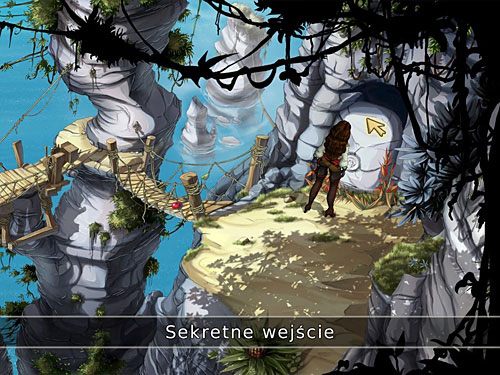 Wejście zacznie się otwierać, ale nie odemknie się do końca (kliknij je ikonką dłoni), najwyraźniej mechanizm się zaciął - Zapadnia - 6 - Wyspa Tannera - Kapitan Morgane i legenda Złotego Żółwia - poradnik do gry