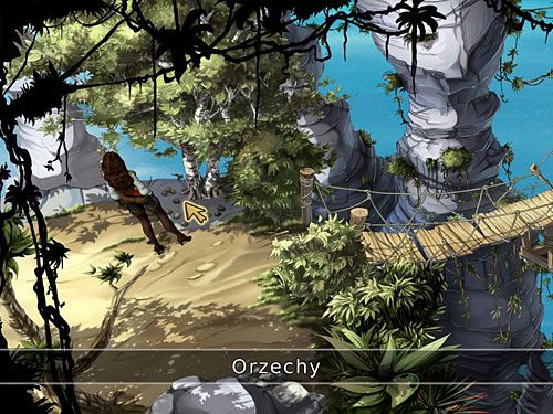 Potrzebne orzechy leżą pod drzewem przy drugim wiszącym moście, tam gdzie mewy walczyły o rybę - Zapadnia - 6 - Wyspa Tannera - Kapitan Morgane i legenda Złotego Żółwia - poradnik do gry