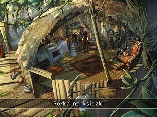 Zgodnie z radą Tany wróć do chaty Chemina i poszperaj na regale z książkami w poszukiwaniu wskazówek - Chemin w transie (1) - 7 - Odnaleźć przyjaciela - Kapitan Morgane i legenda Złotego Żółwia - poradnik do gry