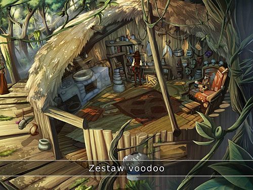 Na prawo od regału z książkami stoi potrzebny Morgane zestaw voodoo - przeszukaj go - Chemin w transie (1) - 7 - Odnaleźć przyjaciela - Kapitan Morgane i legenda Złotego Żółwia - poradnik do gry